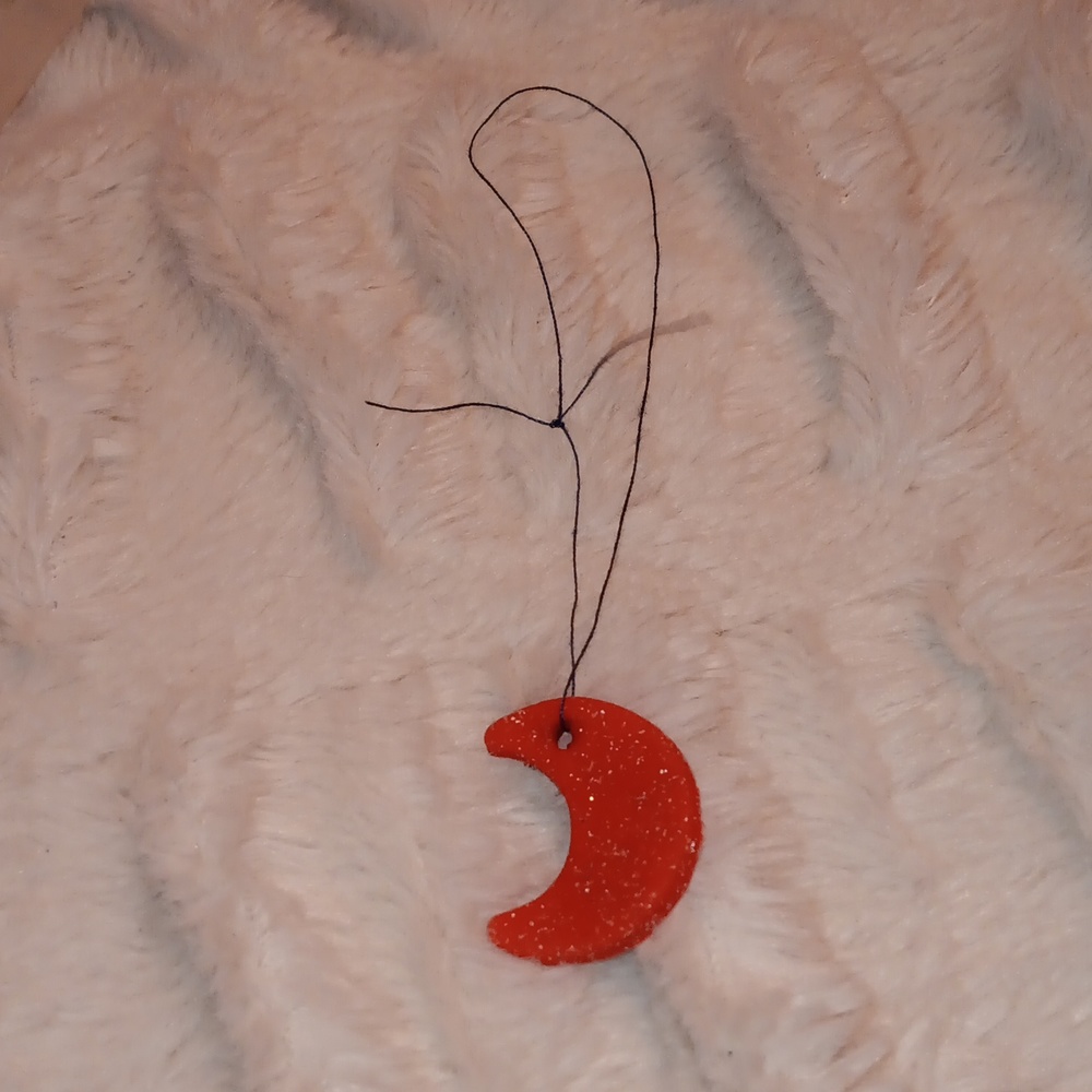 Handmade moon ornament